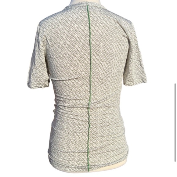 Rag & Bone Sabeen Jersey slim fit top with green geometric print - Picture 5 of 8